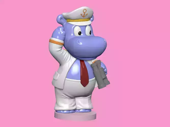 KAPTAIN HAPPY HIPPO FOR 3D PRINT STL