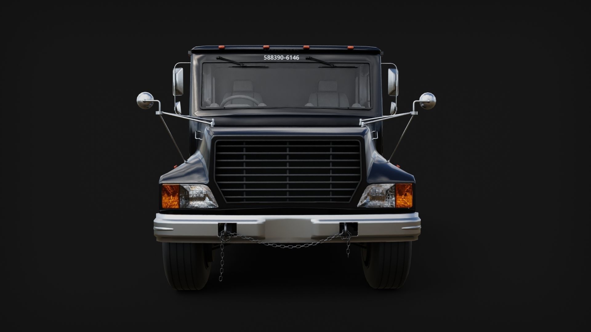 SWAT Armoured Van Low-poly 3D model_1
