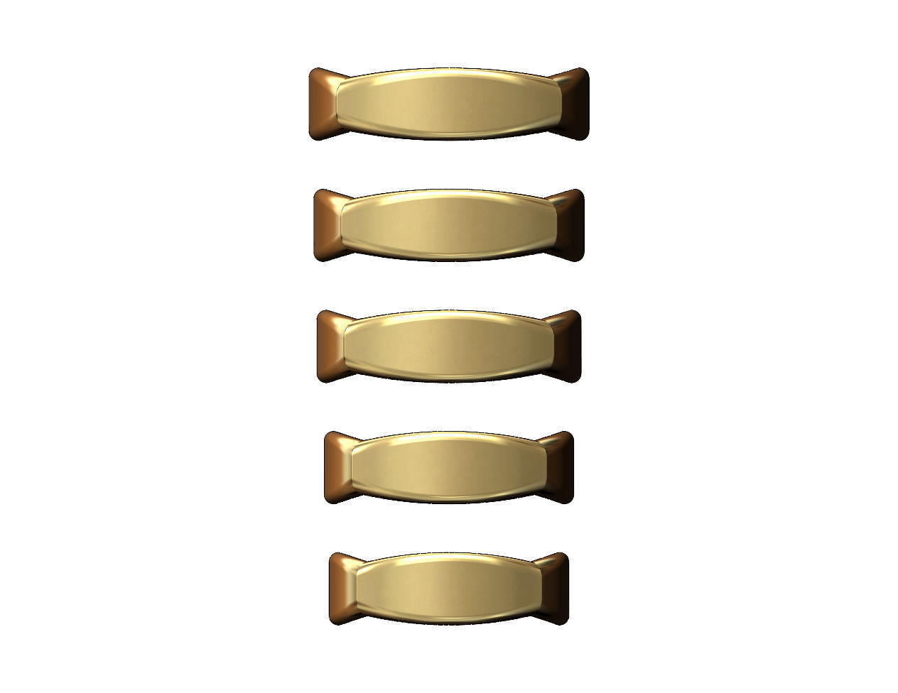 Dome sides rounded carved square ring US sizes 6to10 3D print model_1