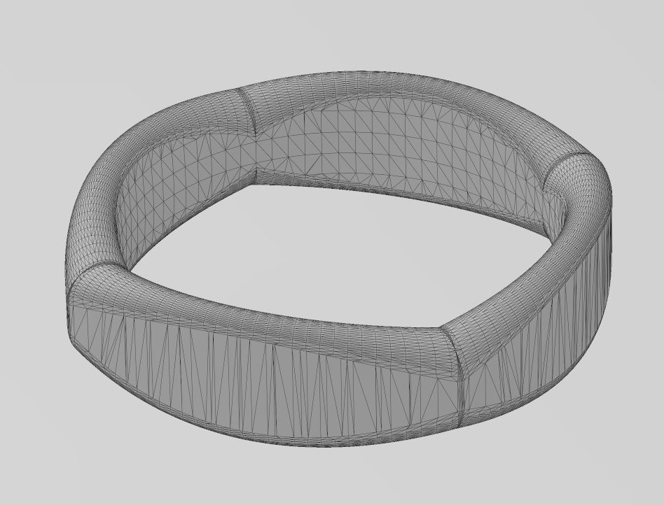 Dome sides rounded carved square ring US sizes 6to10 3D print model_15
