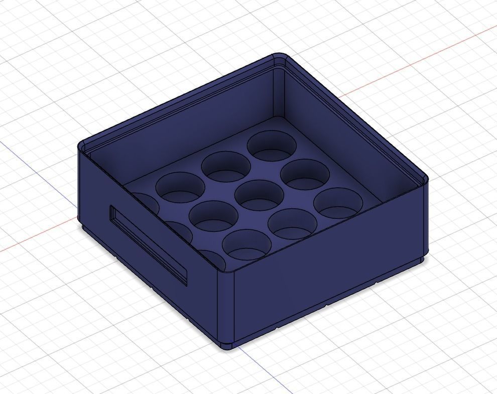 Stackable RailMatch Acrylic Paint 18ml Pot Storage Boxes 3D print model_1