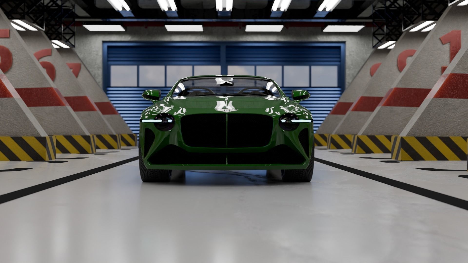 Parking lot showroom 3D model 3D model_2