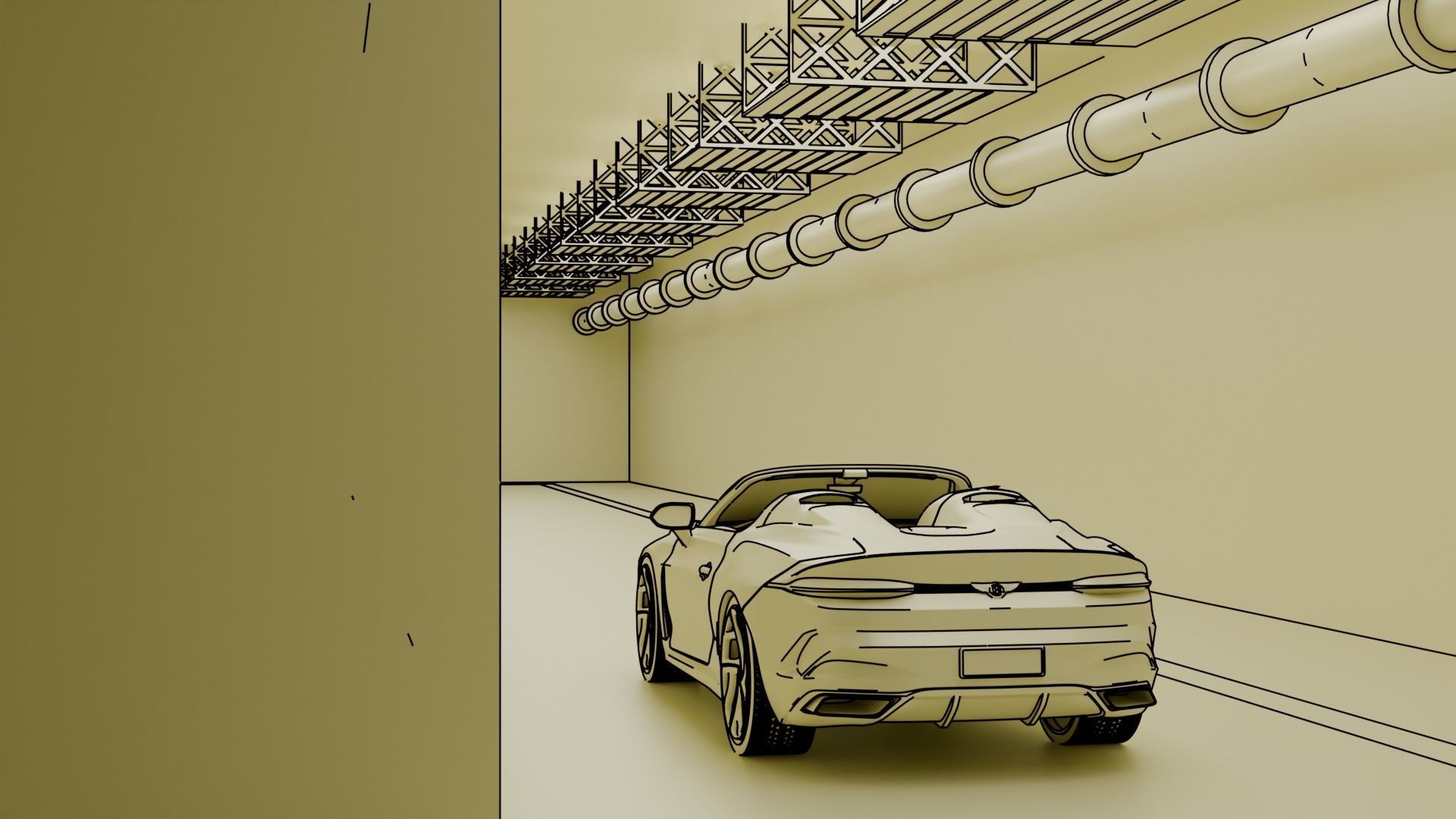 Parking lot showroom 3D model 3D model_16