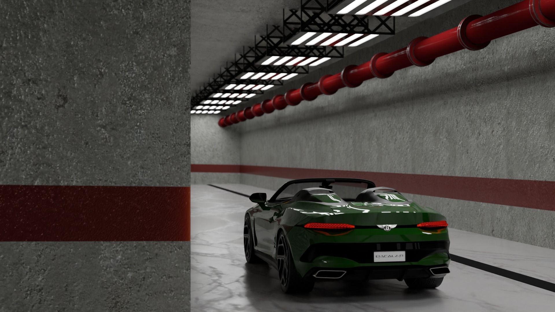 Parking lot showroom 3D model 3D model_7