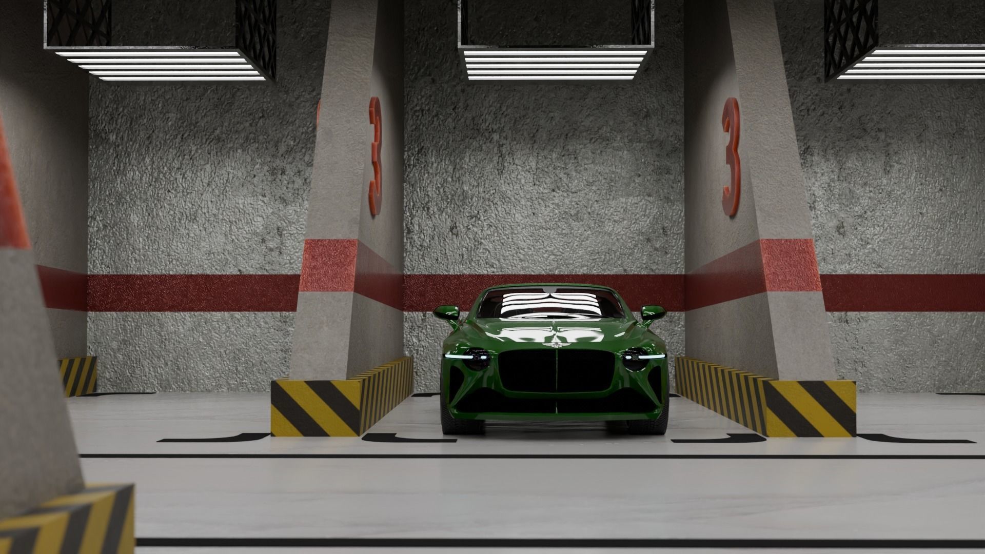 Parking lot showroom 3D model 3D model_4