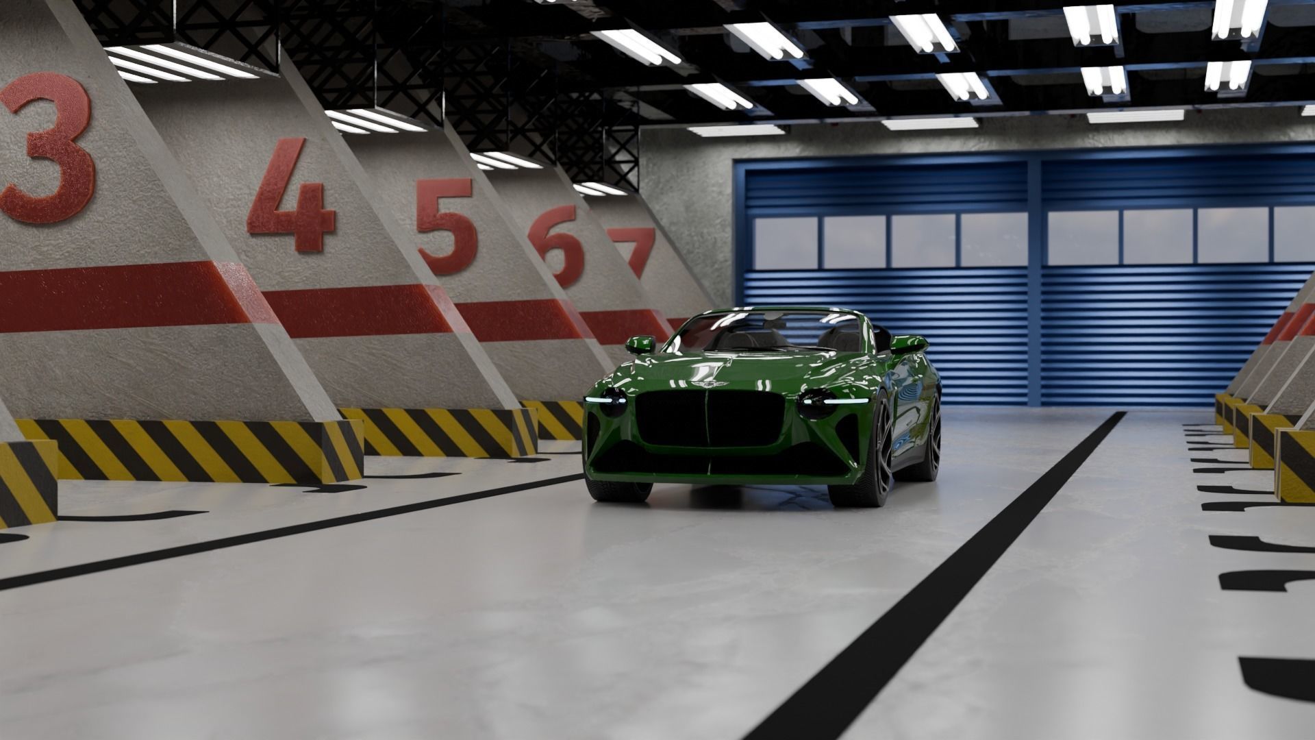 Parking lot showroom 3D model 3D model_11