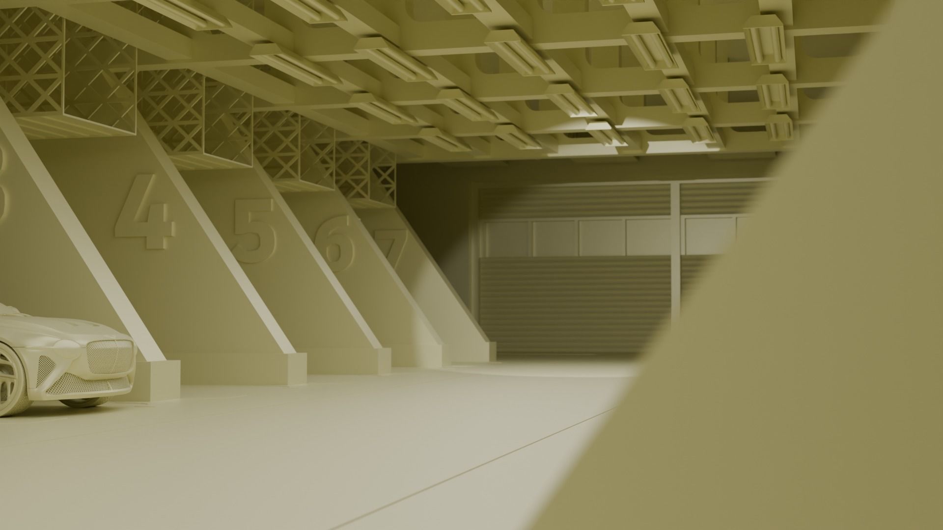 Parking lot showroom 3D model 3D model_13