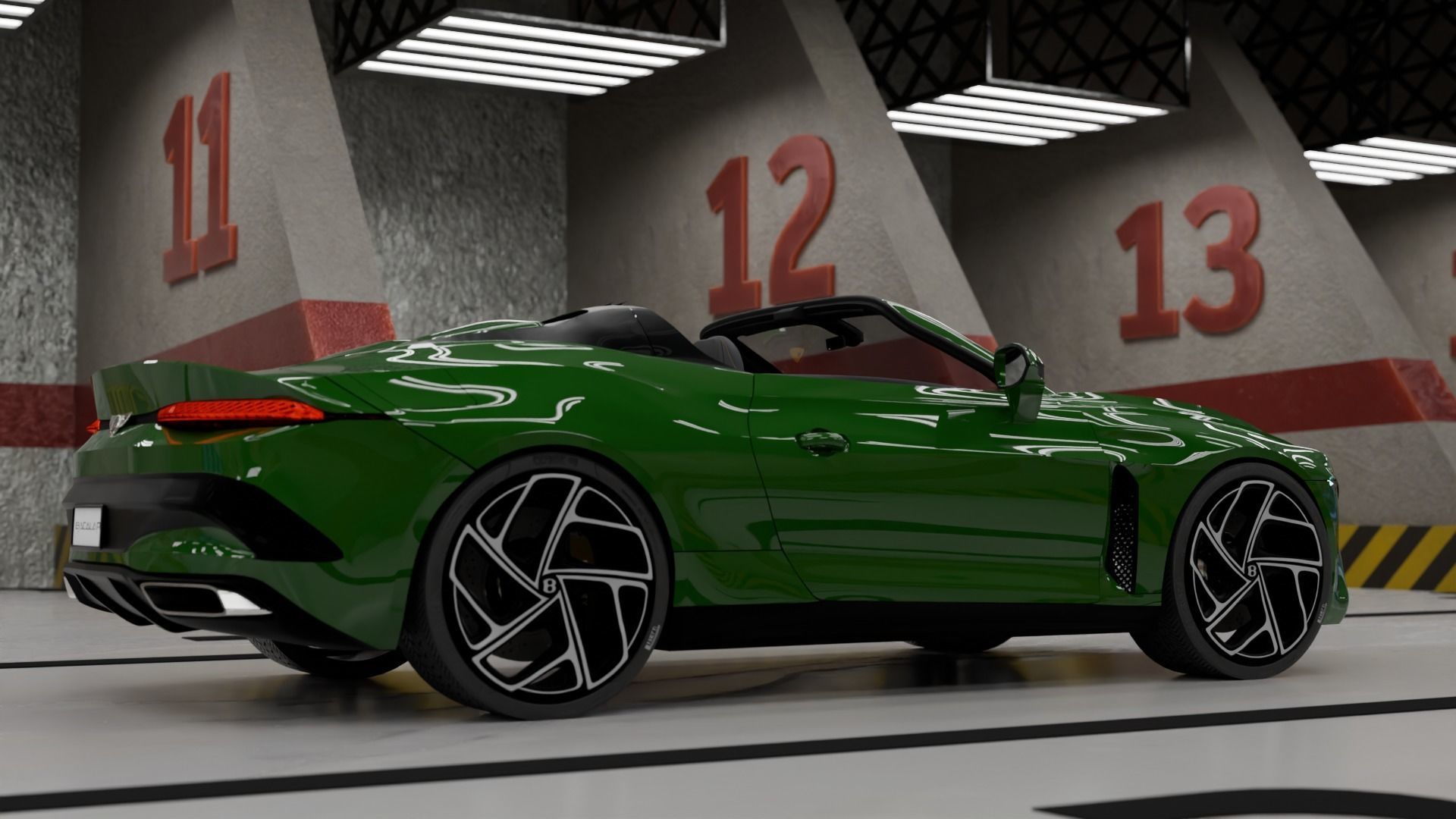 Parking lot showroom 3D model 3D model_10