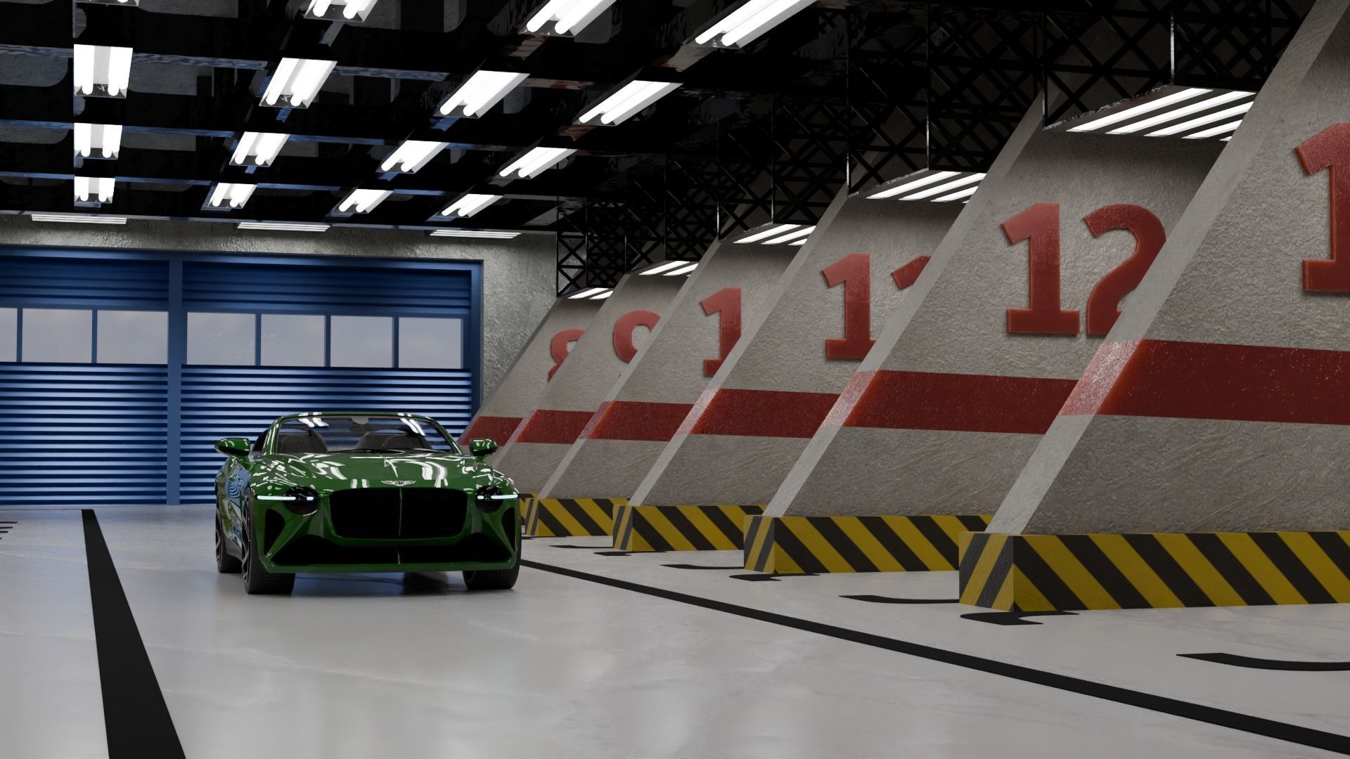 Parking lot showroom 3D model 3D model_1