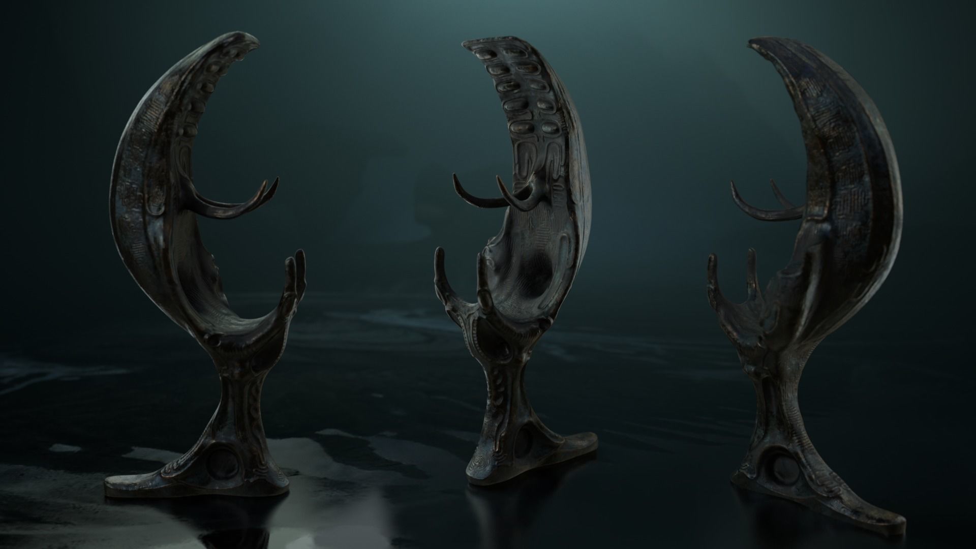 Vintage Scifi Pack VOL 3 Egregores Low-poly 3D model_6