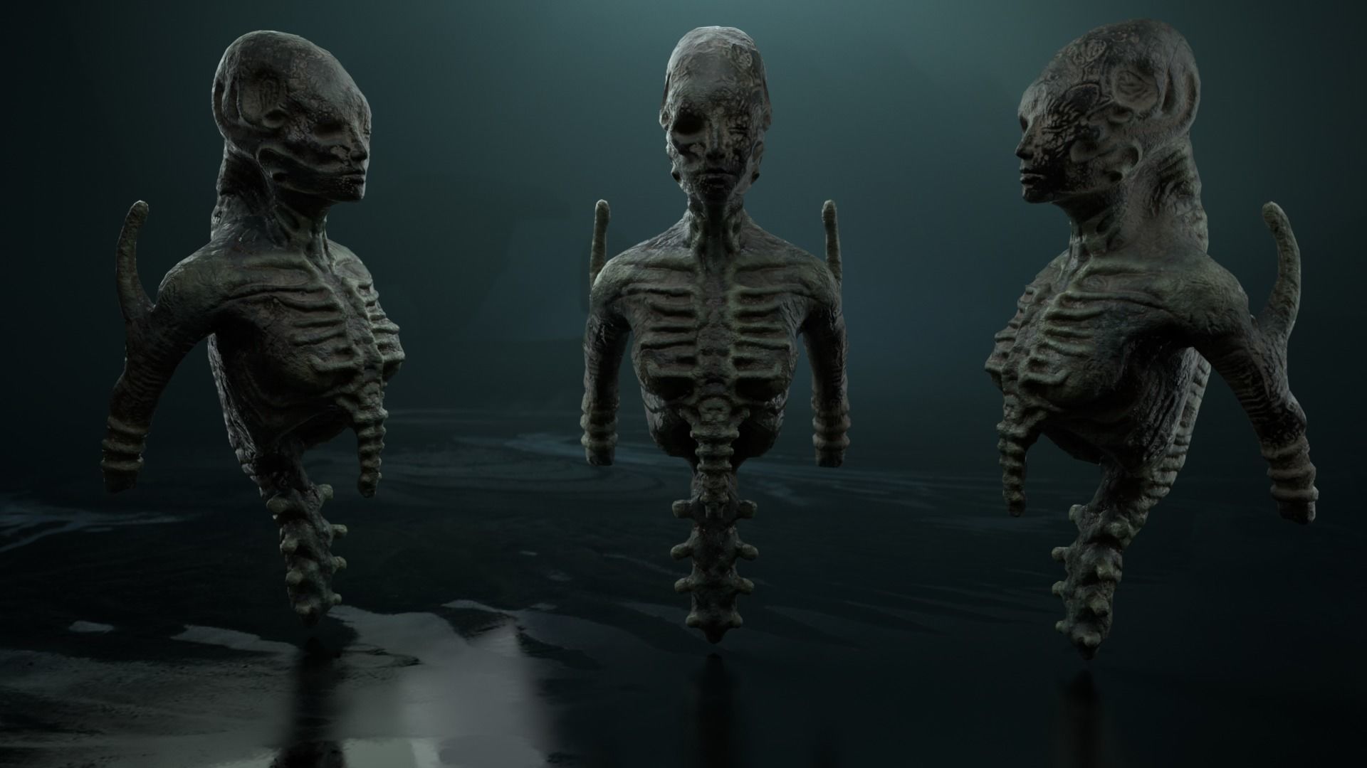 Vintage Scifi Pack VOL 3 Egregores Low-poly 3D model_4