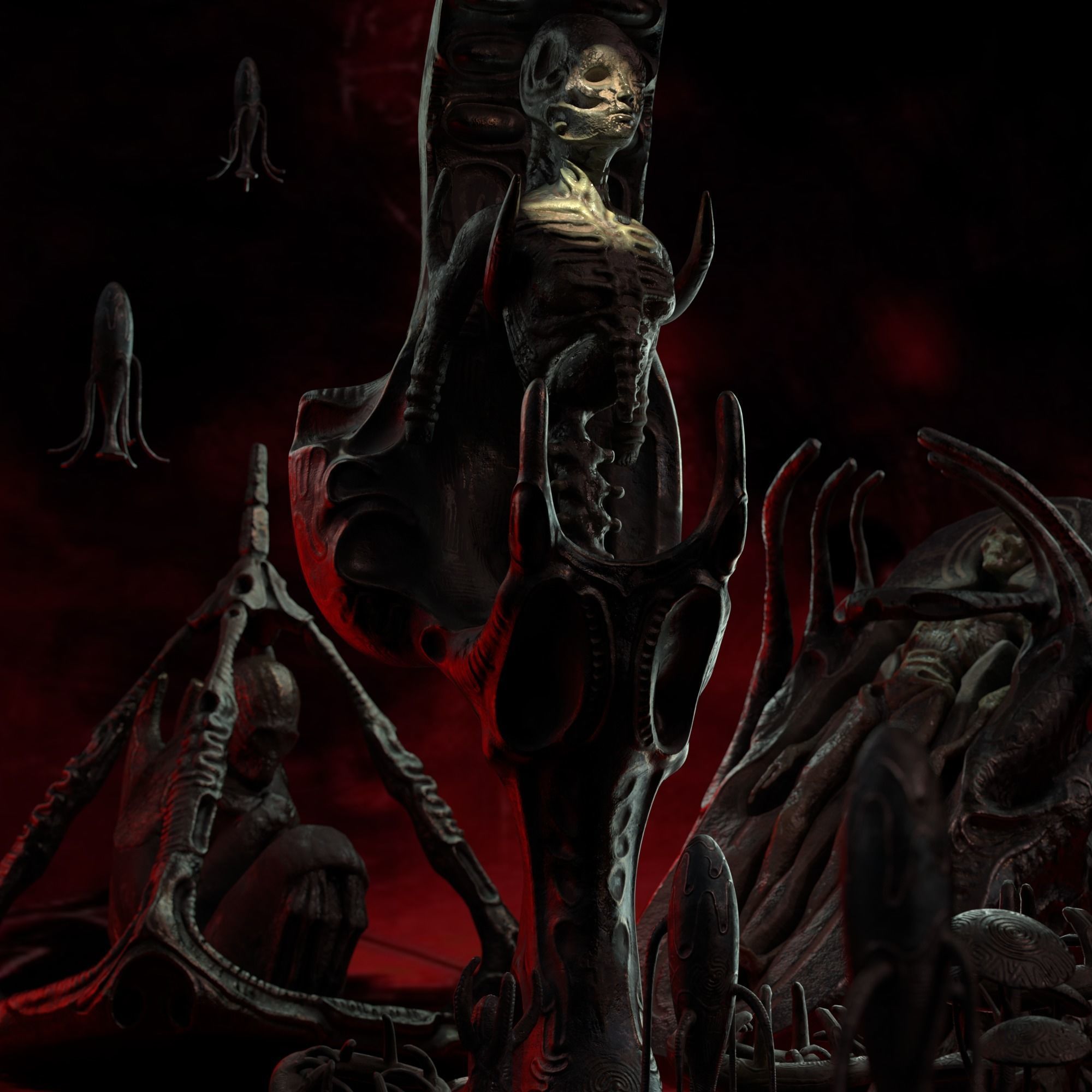 Vintage Scifi Pack VOL 3 Egregores Low-poly 3D model_2