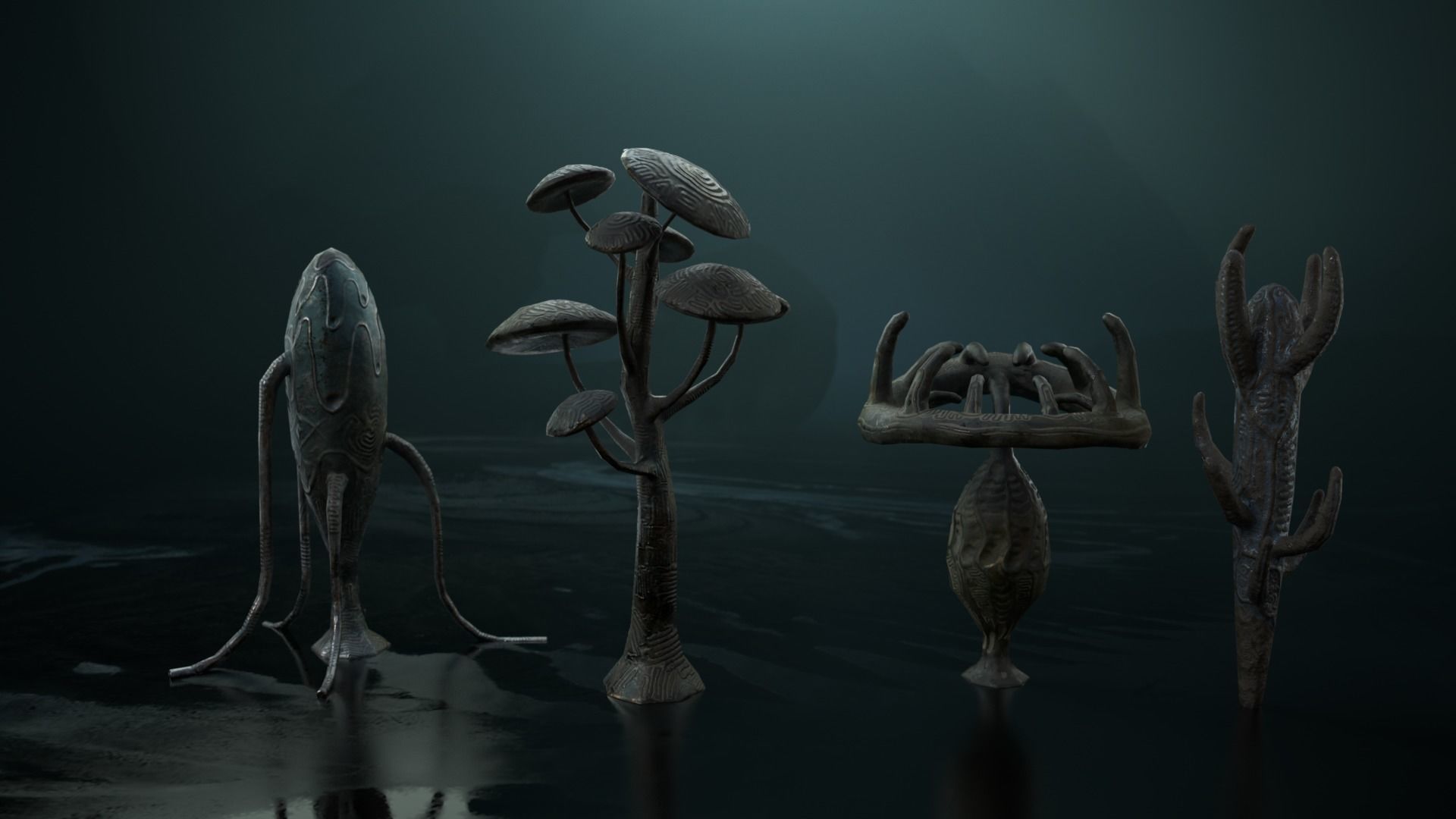 Vintage Scifi Pack VOL 3 Egregores Low-poly 3D model_9