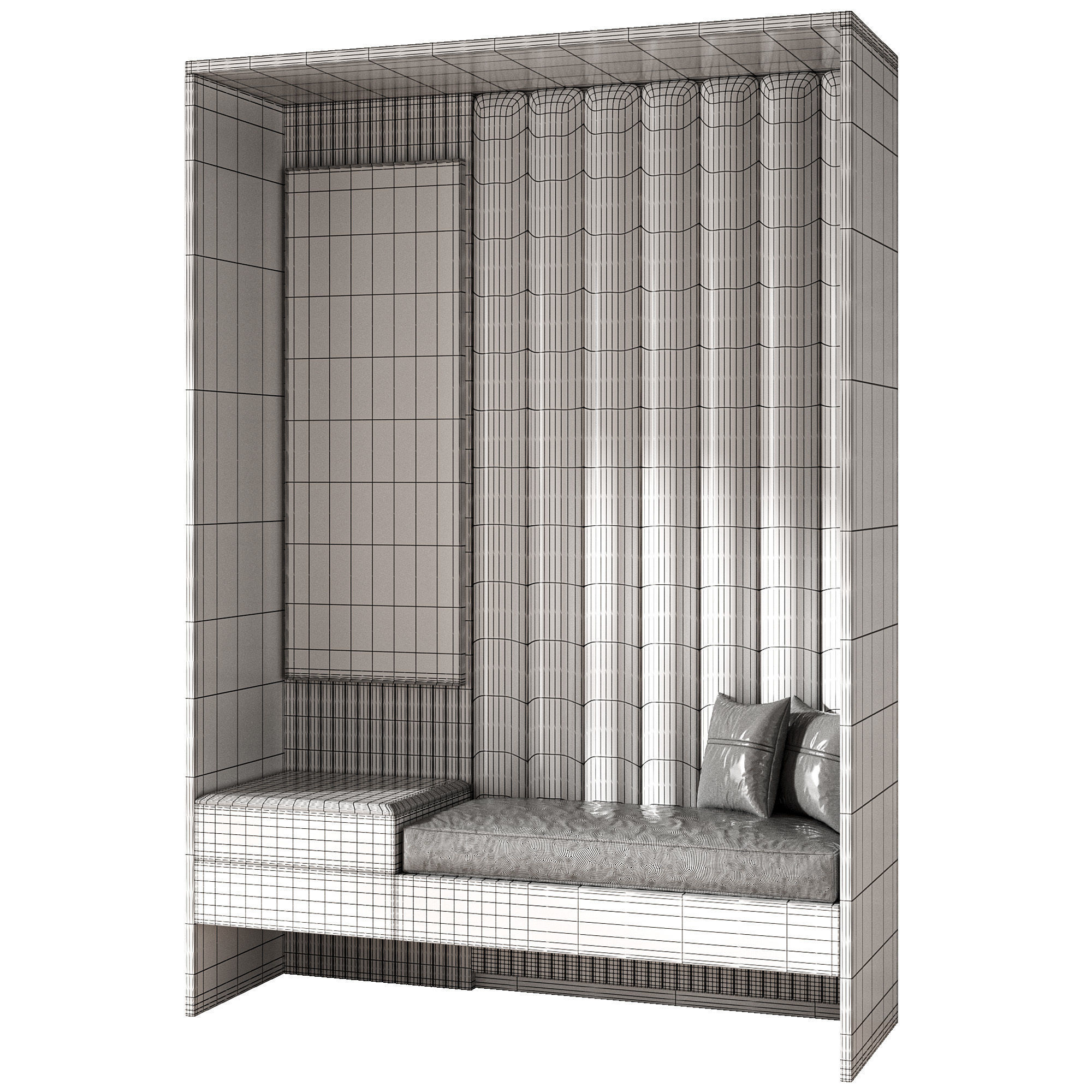 Hallway 011 Low-poly 3D model_4