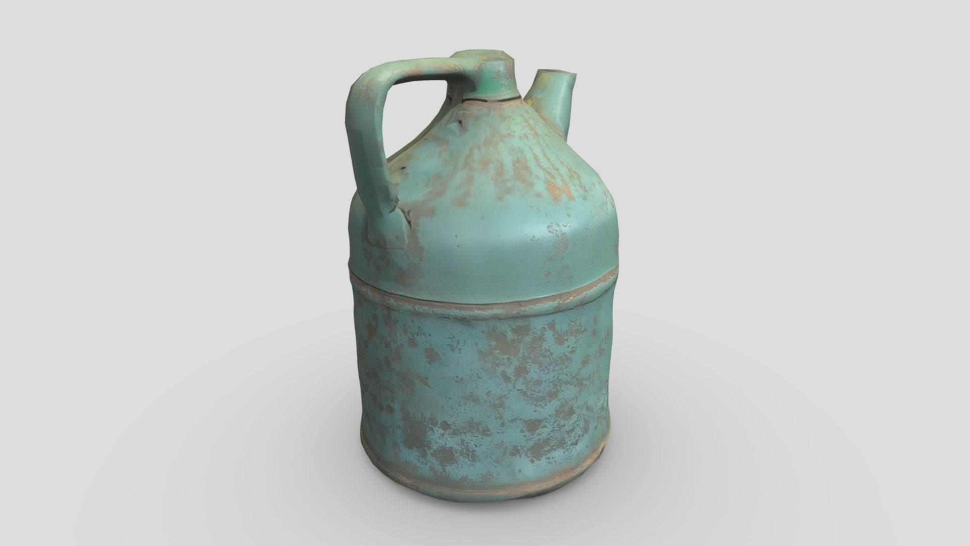 Rusty Oil Can Low-poly 3D model_7