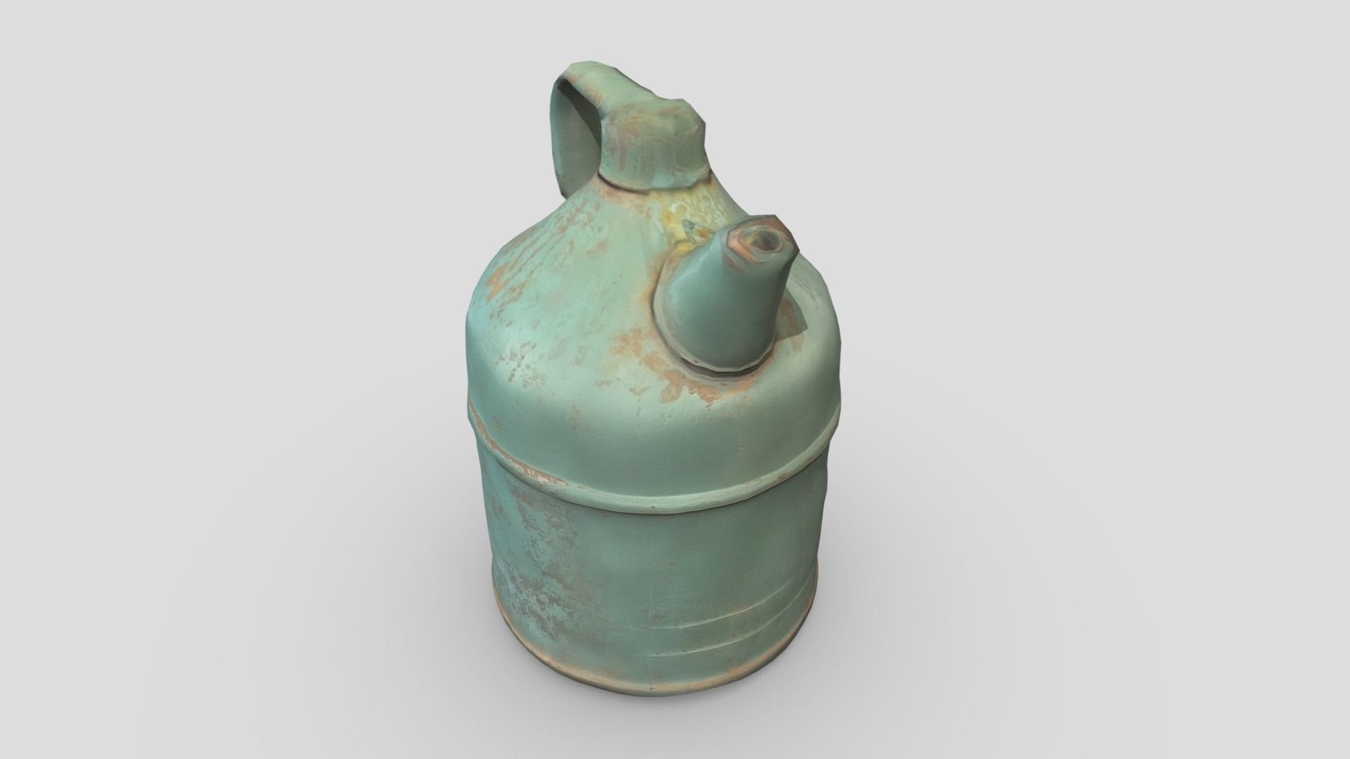 Rusty Oil Can Low-poly 3D model_9