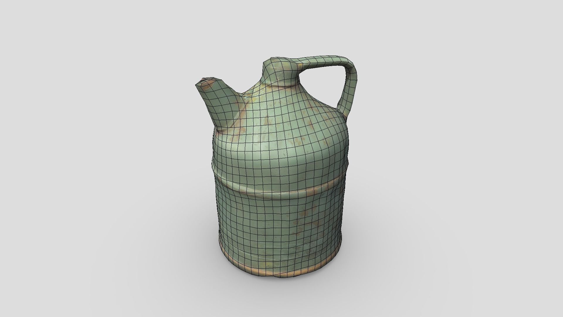 Rusty Oil Can Low-poly 3D model_2