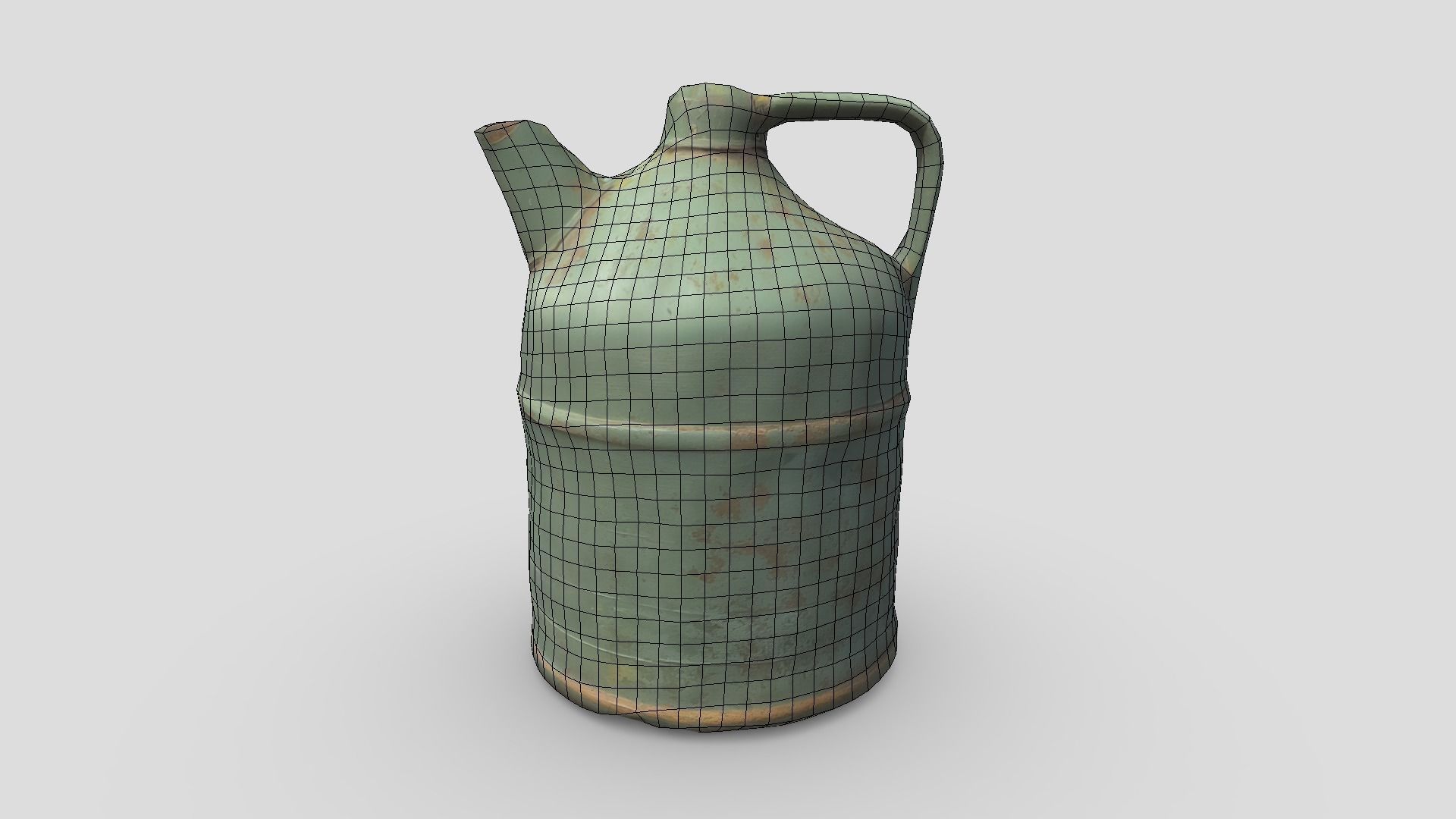 Rusty Oil Can Low-poly 3D model_4