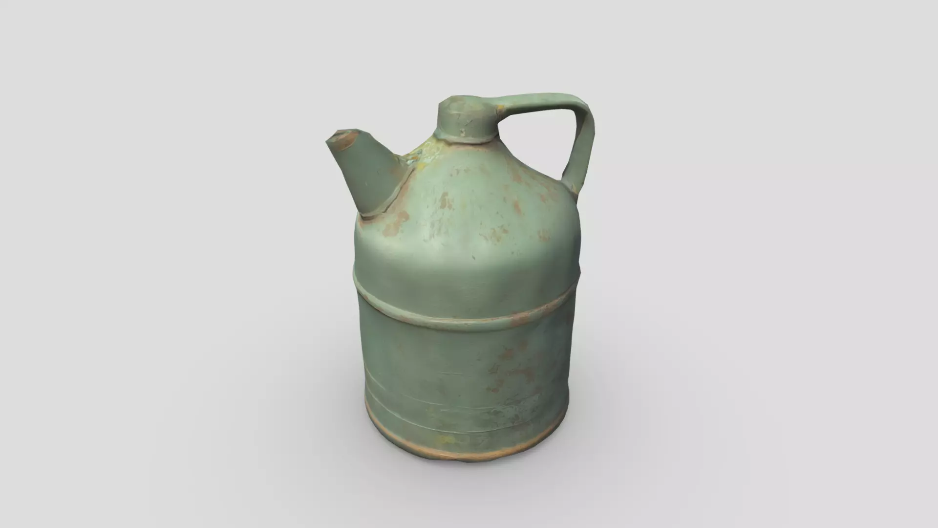 Rusty Oil Can Low-poly 3D model_0