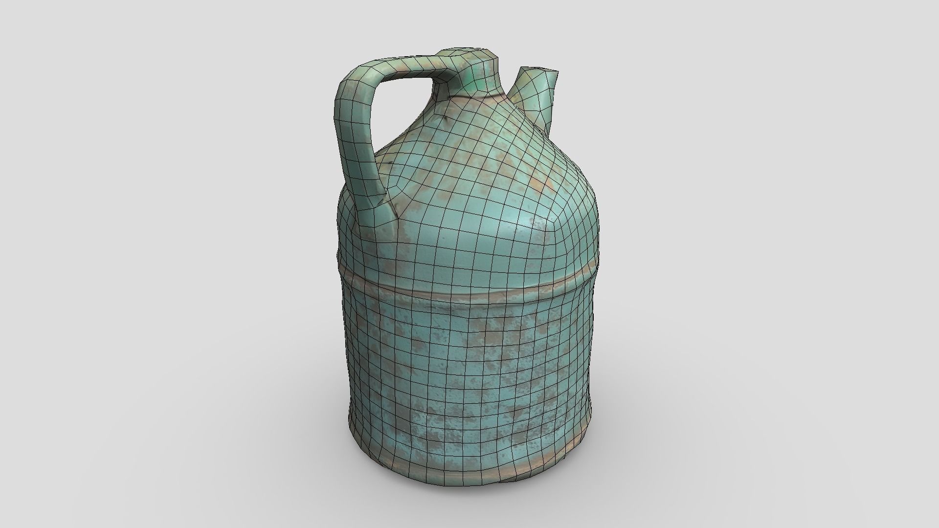 Rusty Oil Can Low-poly 3D model_8