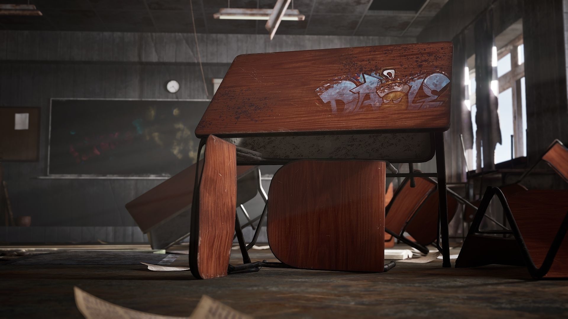 Classroom 3D Asset Pack 3D model_9