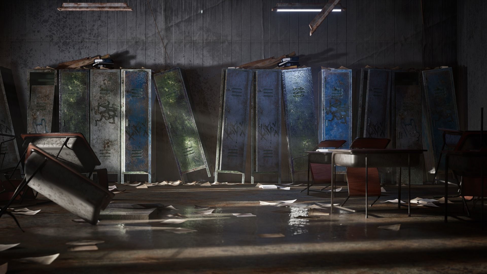 Classroom 3D Asset Pack 3D model_3