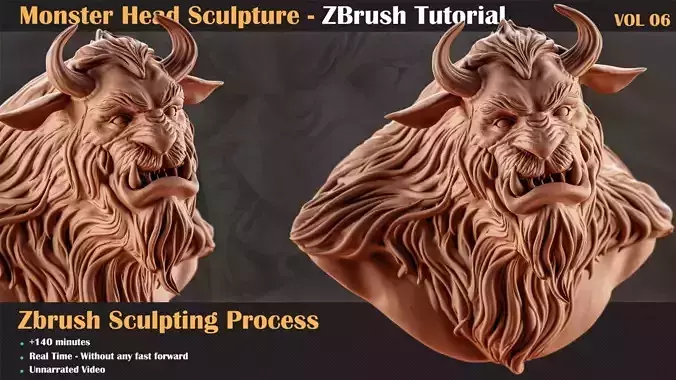 Monster Head - ZBrush Sculpture Series Vol6  