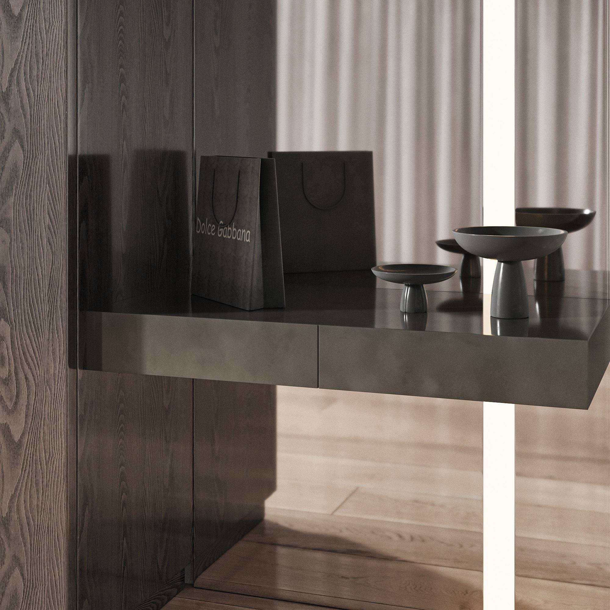 Hallway 08 Low-poly 3D model_2