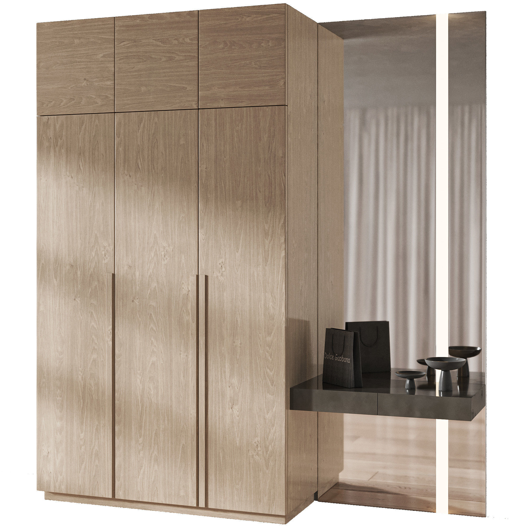 Hallway 08 Low-poly 3D model_3