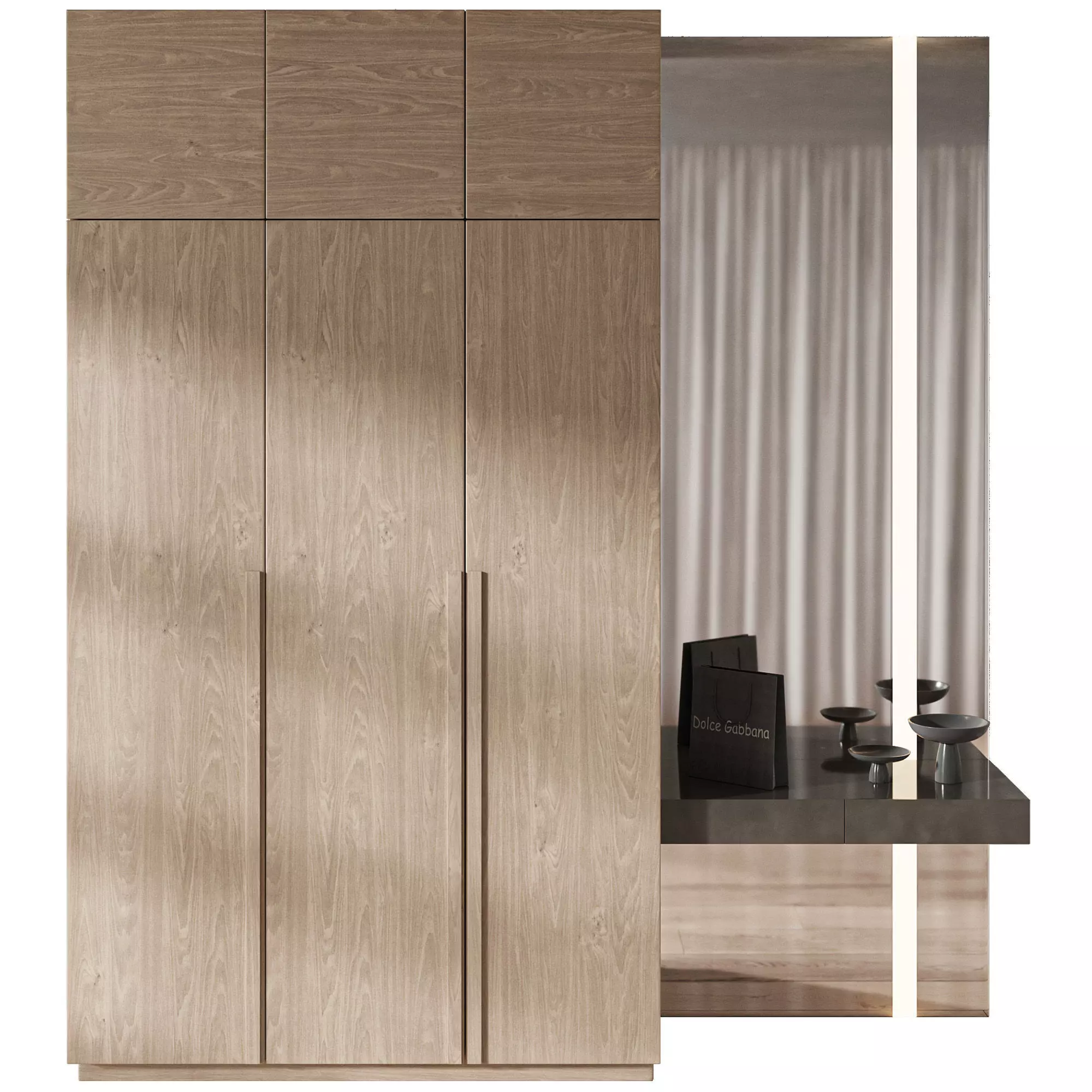 Hallway 08 Low-poly 3D model_0