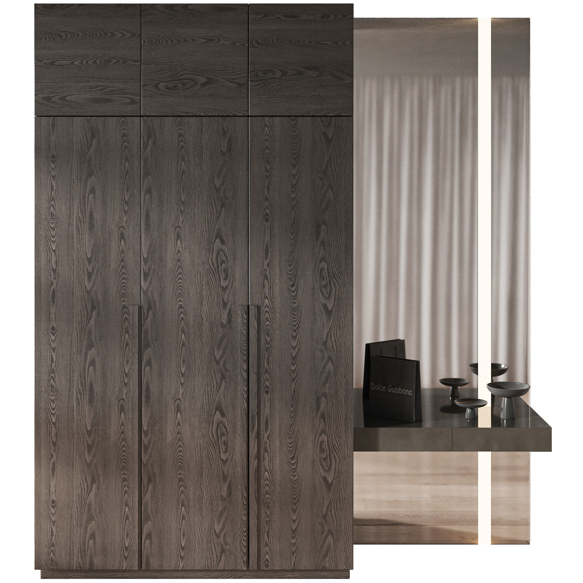 Hallway 08 Low-poly 3D model_1