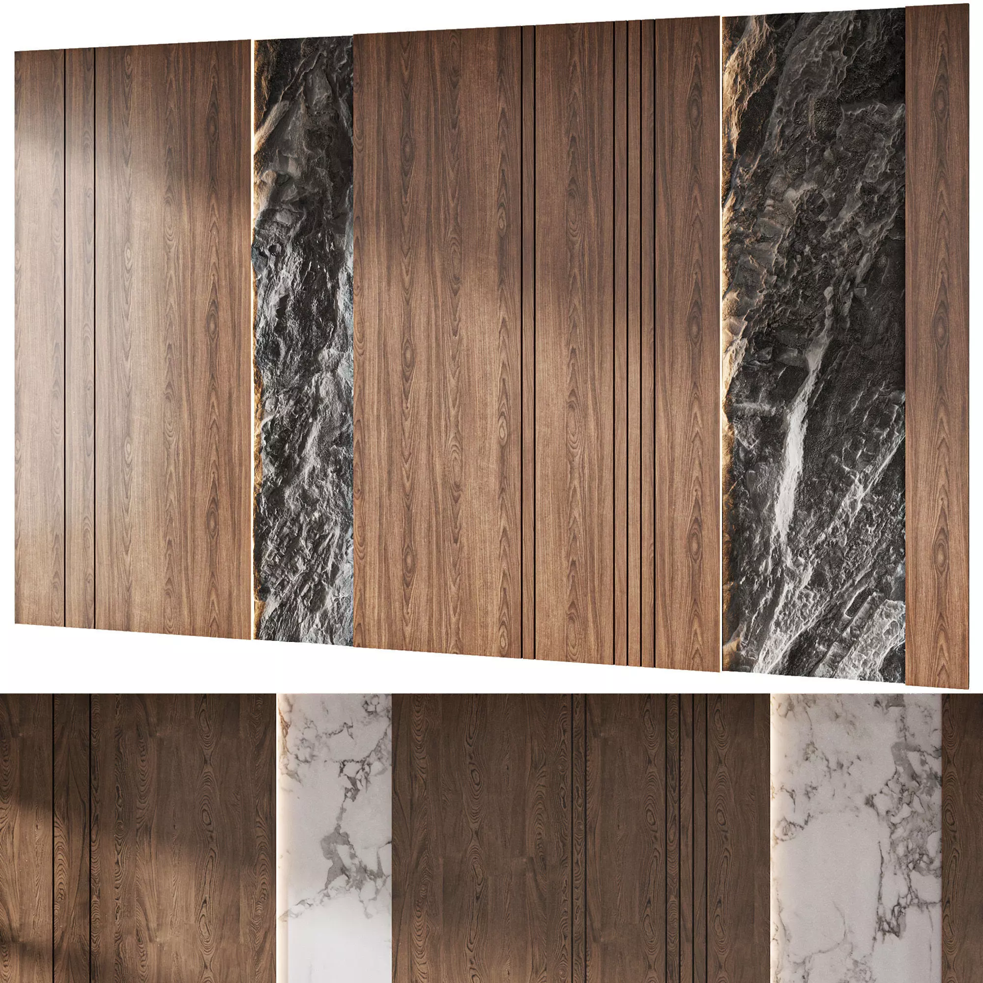 Decorative Panel 004 Low-poly 3D model_0