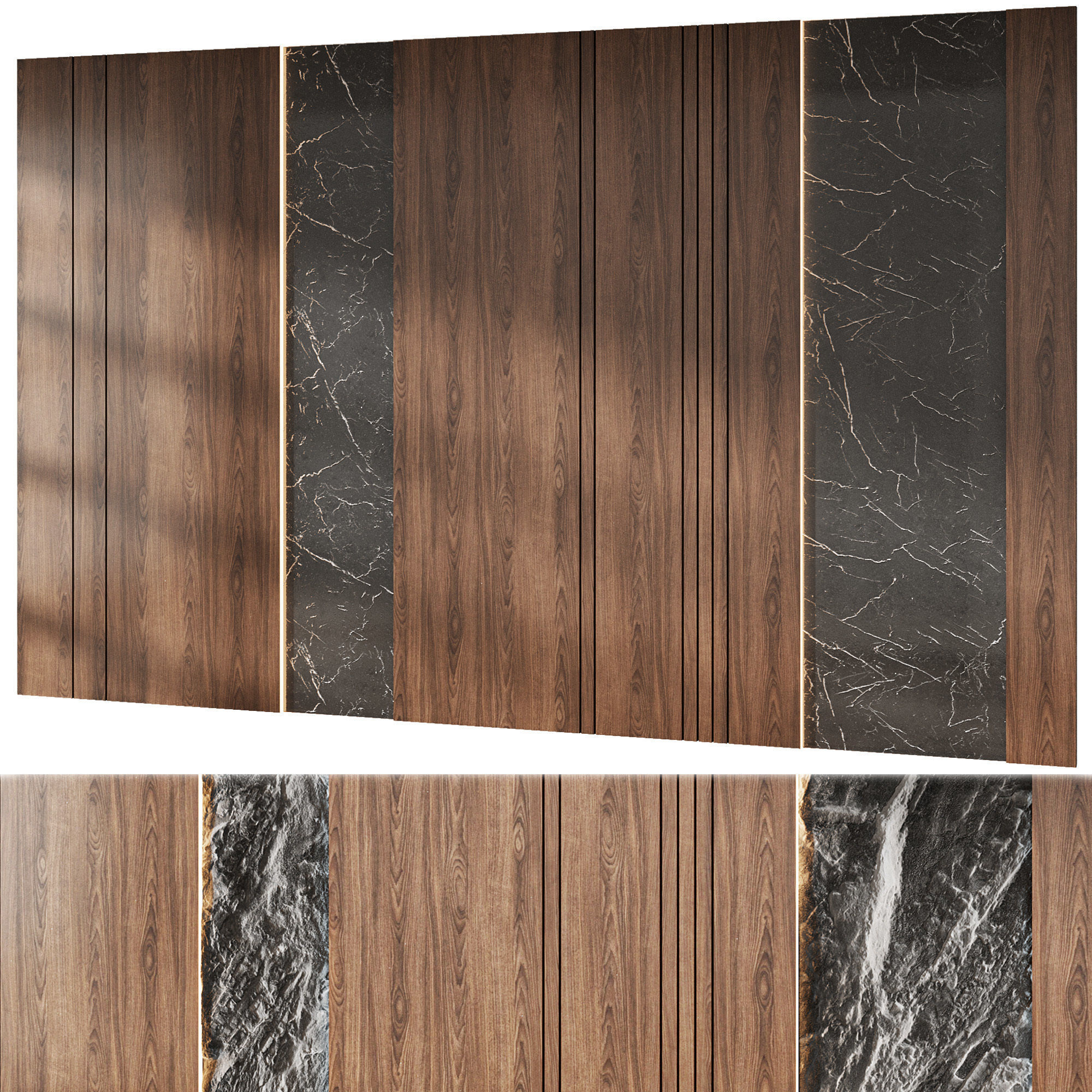 Decorative Panel 004 Low-poly 3D model_1