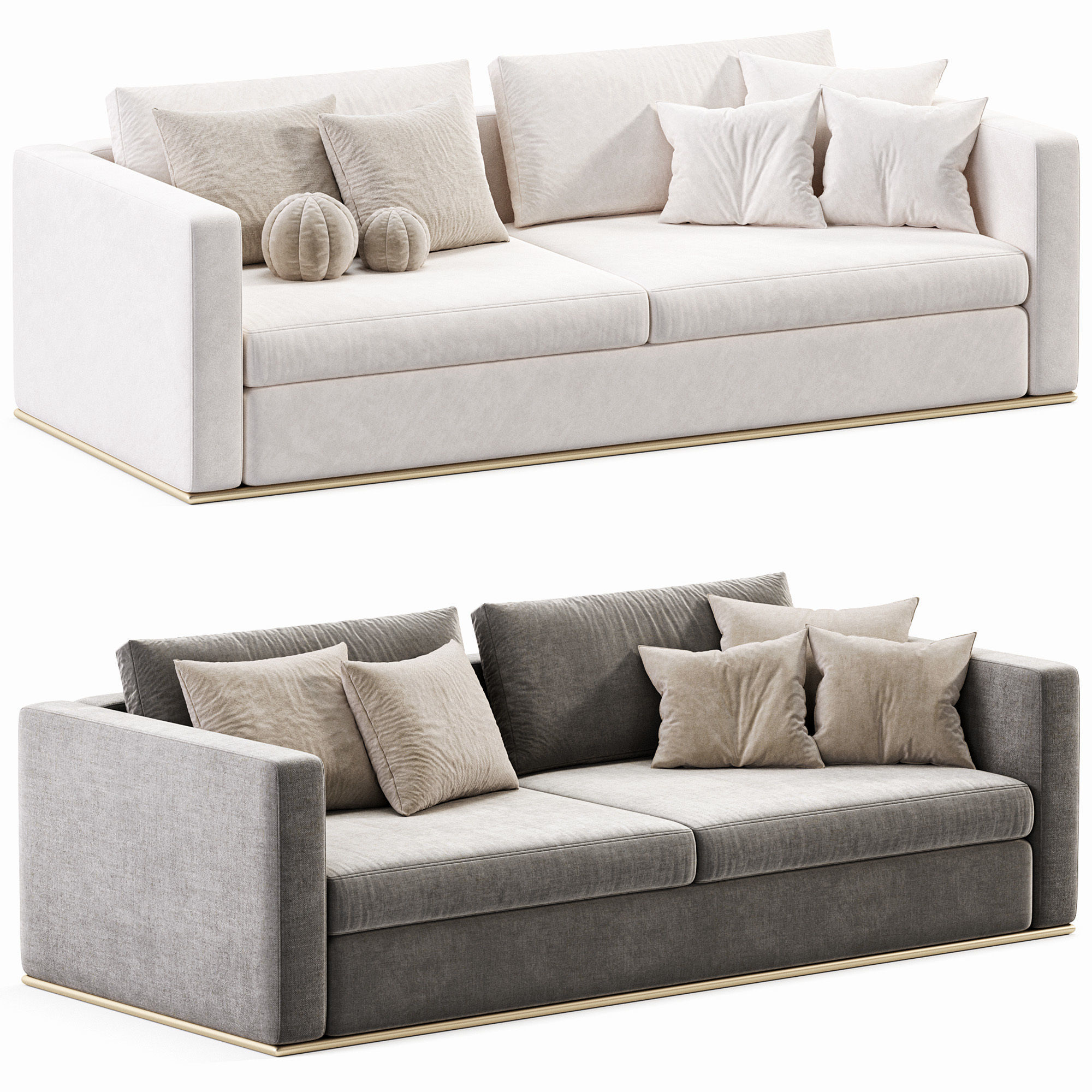 Burton James 649 SOFA Low-poly 3D model_1