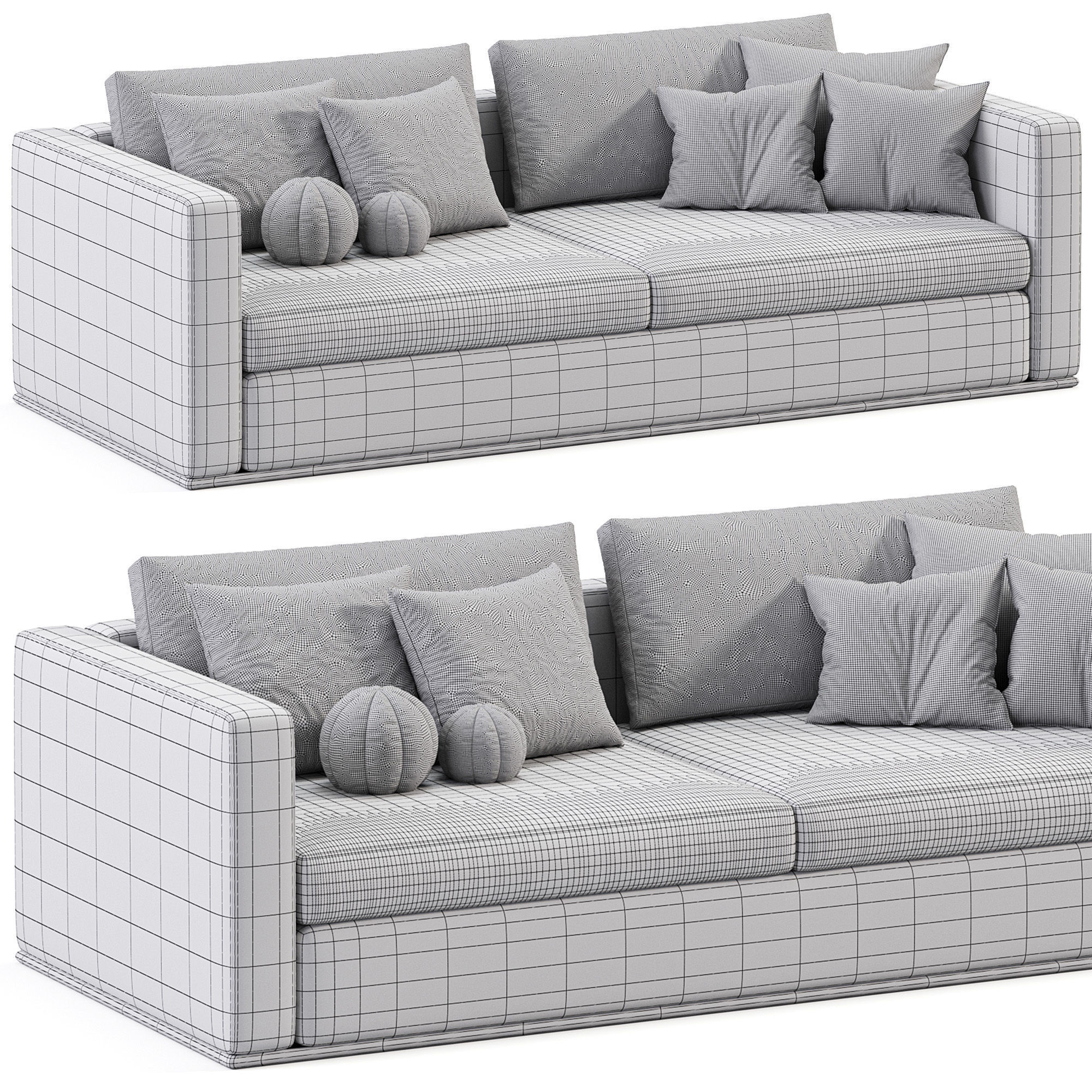 Burton James 649 SOFA Low-poly 3D model_2