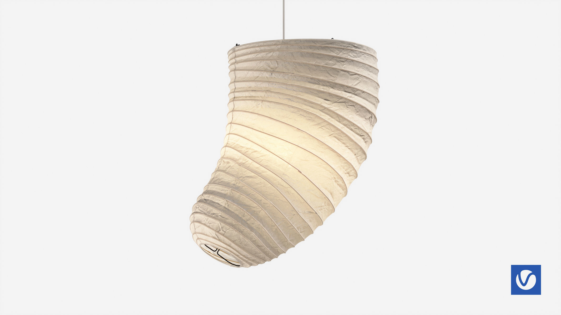 Akari VB-13C Lamp by Isamu Noguchi 3D model_7