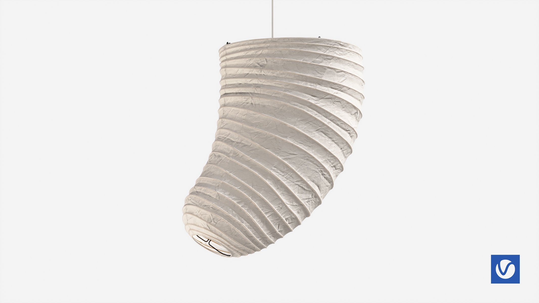 Akari VB-13C Lamp by Isamu Noguchi 3D model_8