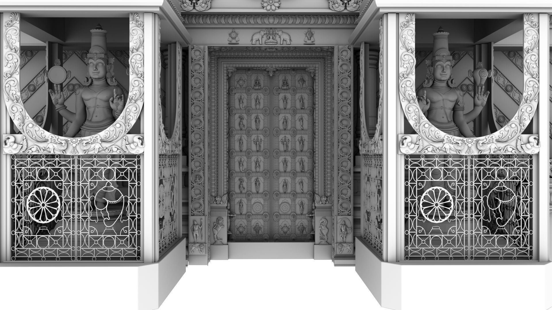 tirupati temple interior 3D model_24
