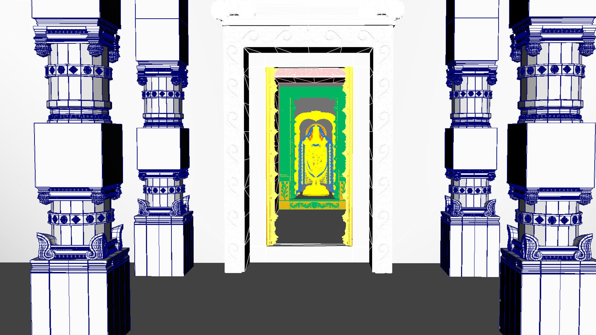 tirupati temple interior 3D model_31