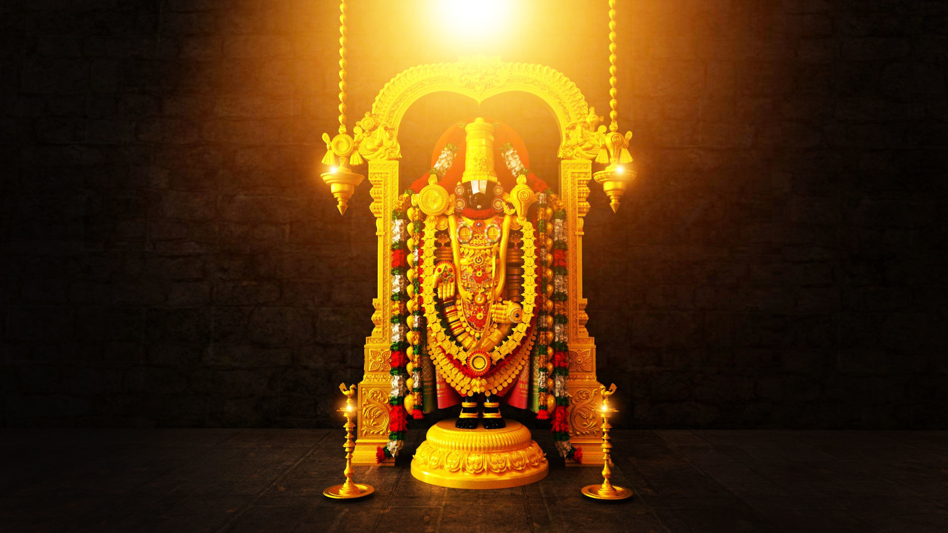 tirupati temple interior 3D model_5