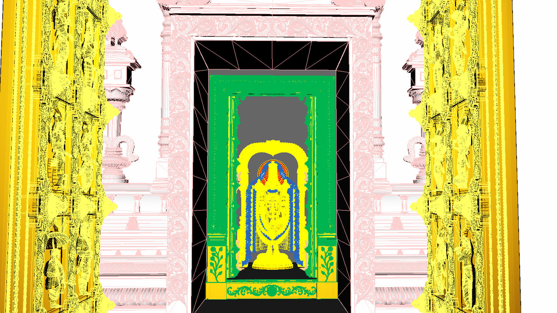 tirupati temple interior 3D model_29