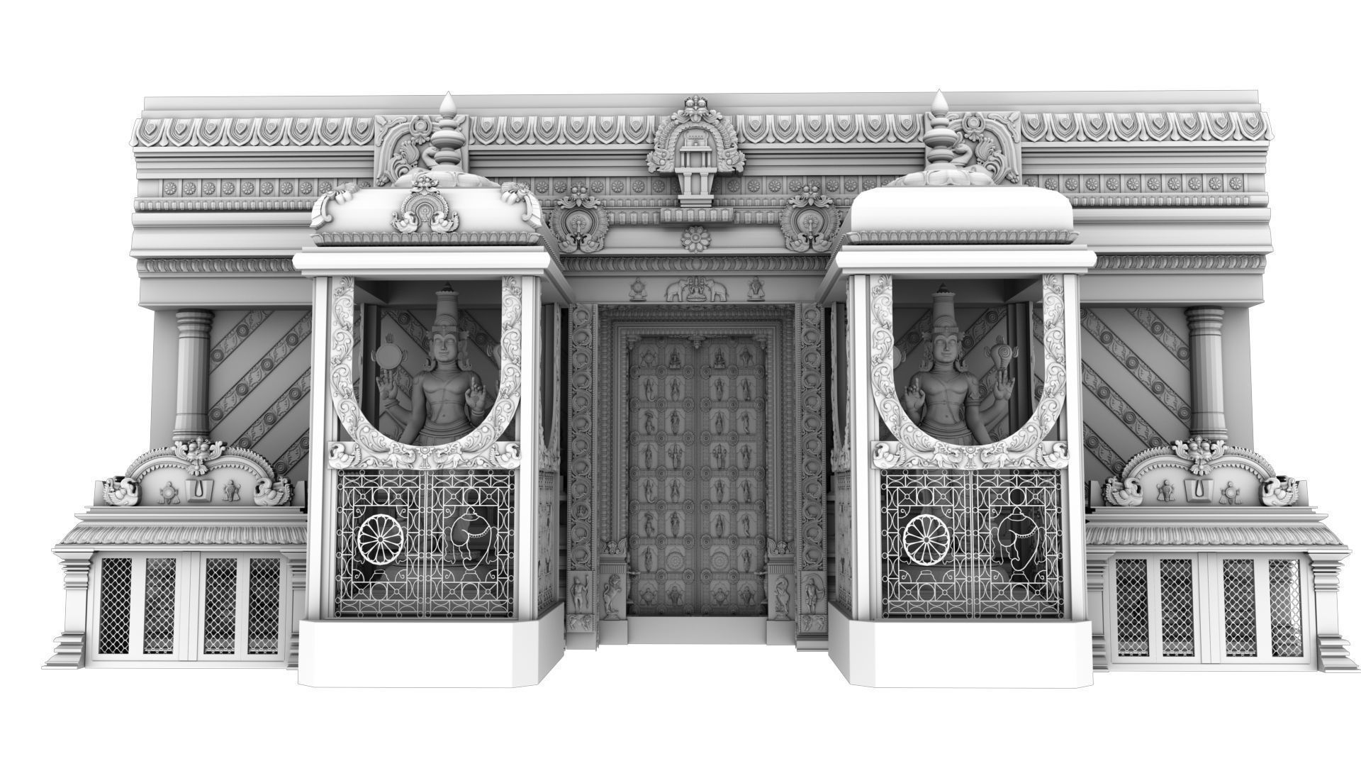 tirupati temple interior 3D model_26
