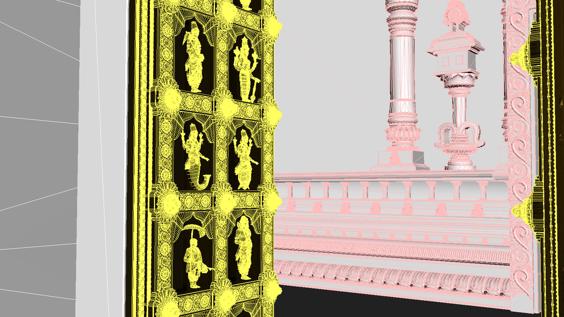 tirupati temple interior 3D model_30