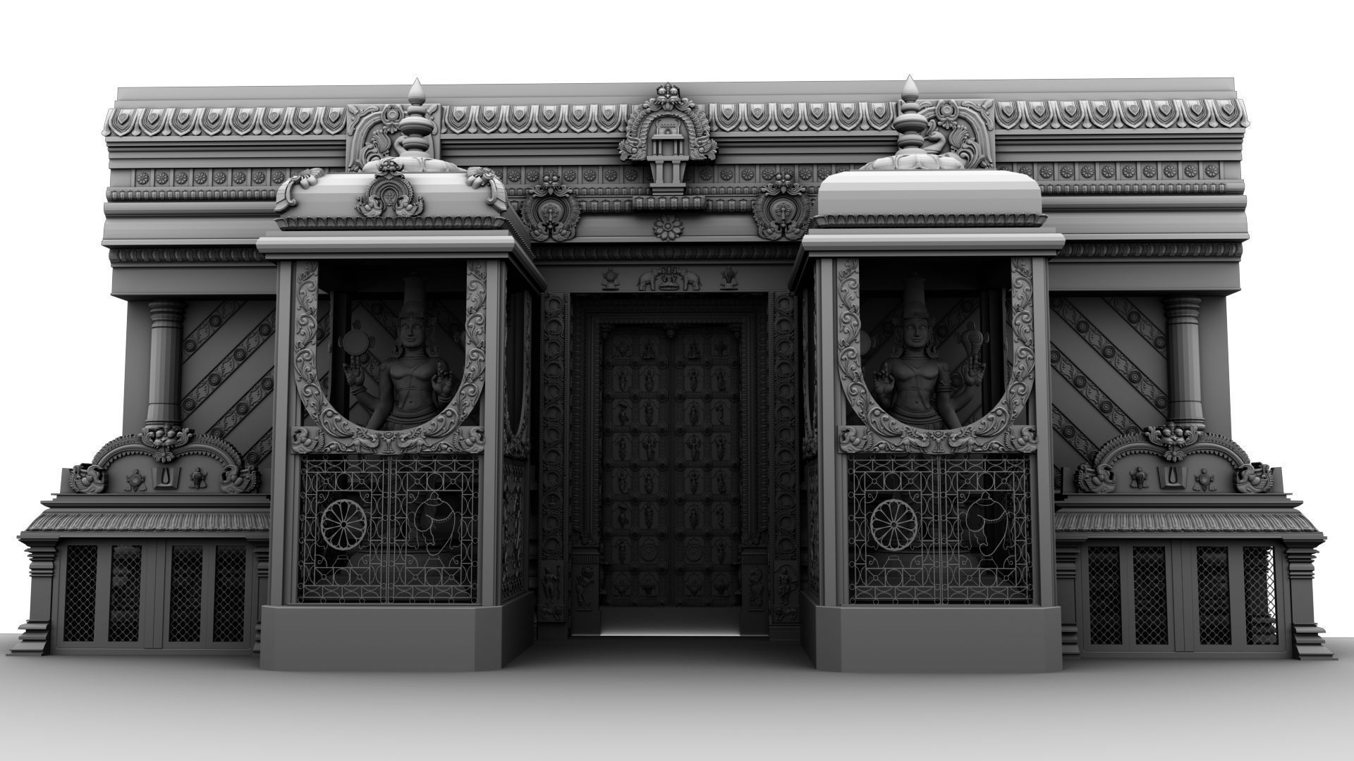 tirupati temple interior 3D model_13