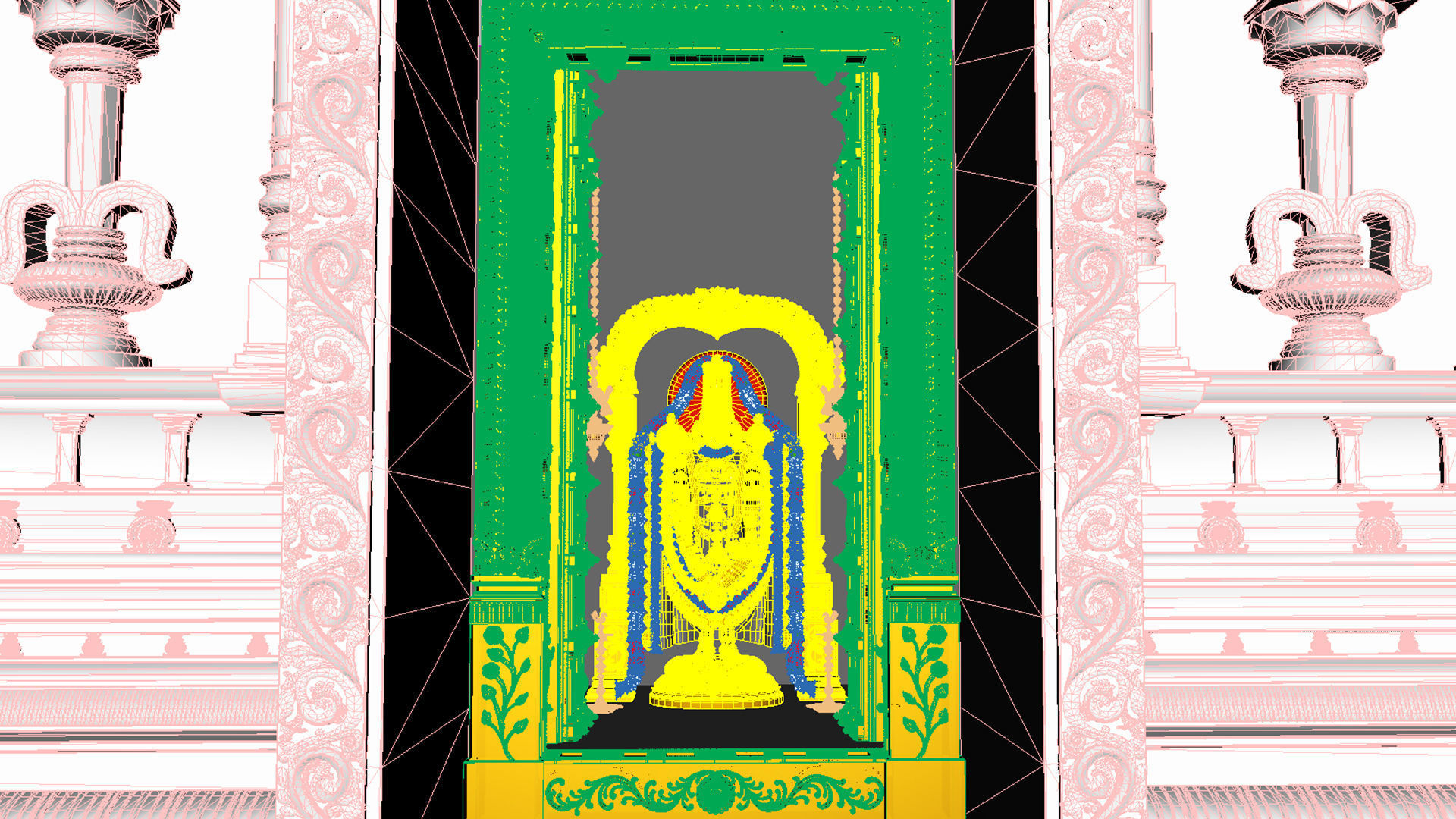tirupati temple interior 3D model_27