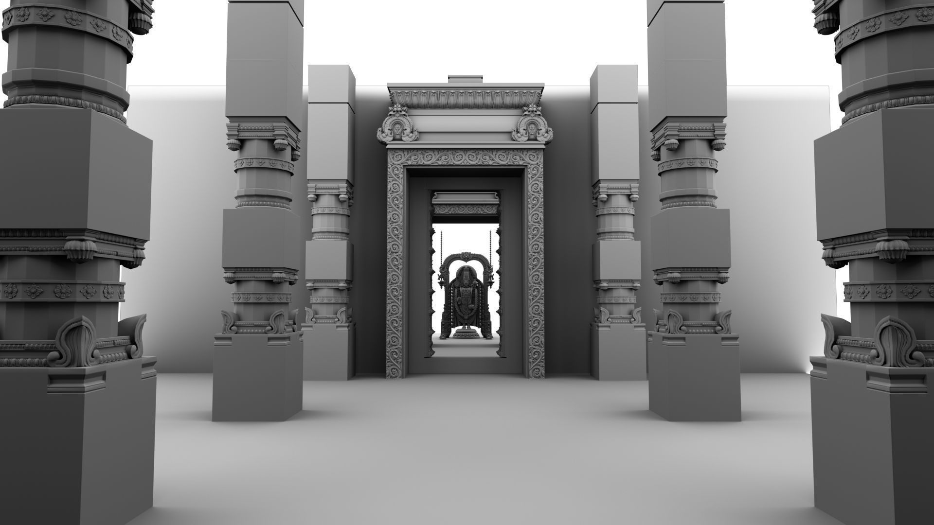 tirupati temple interior 3D model_25