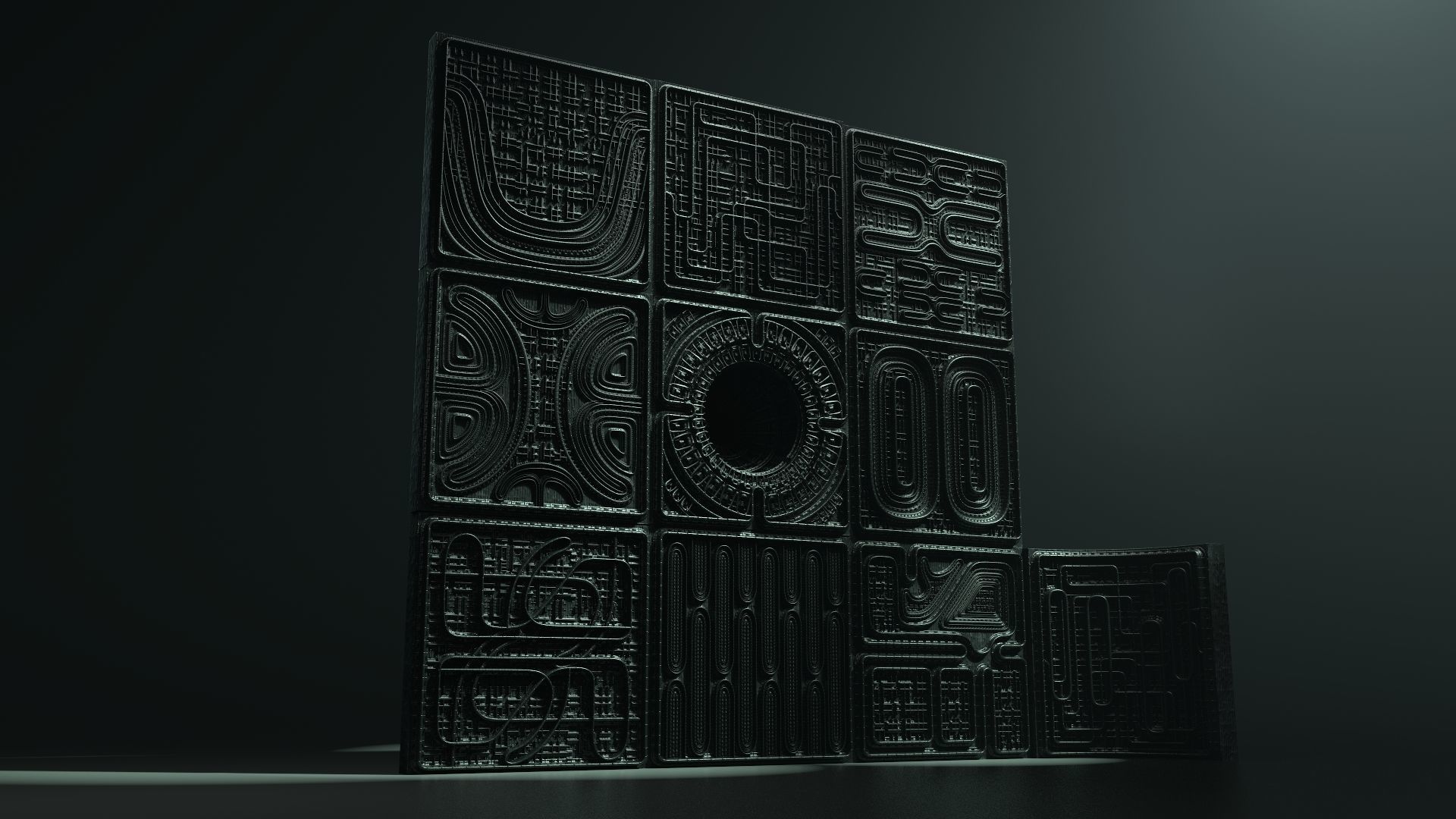 Vintage SciFi Pack VOL 11 Walls Low-poly 3D model_9