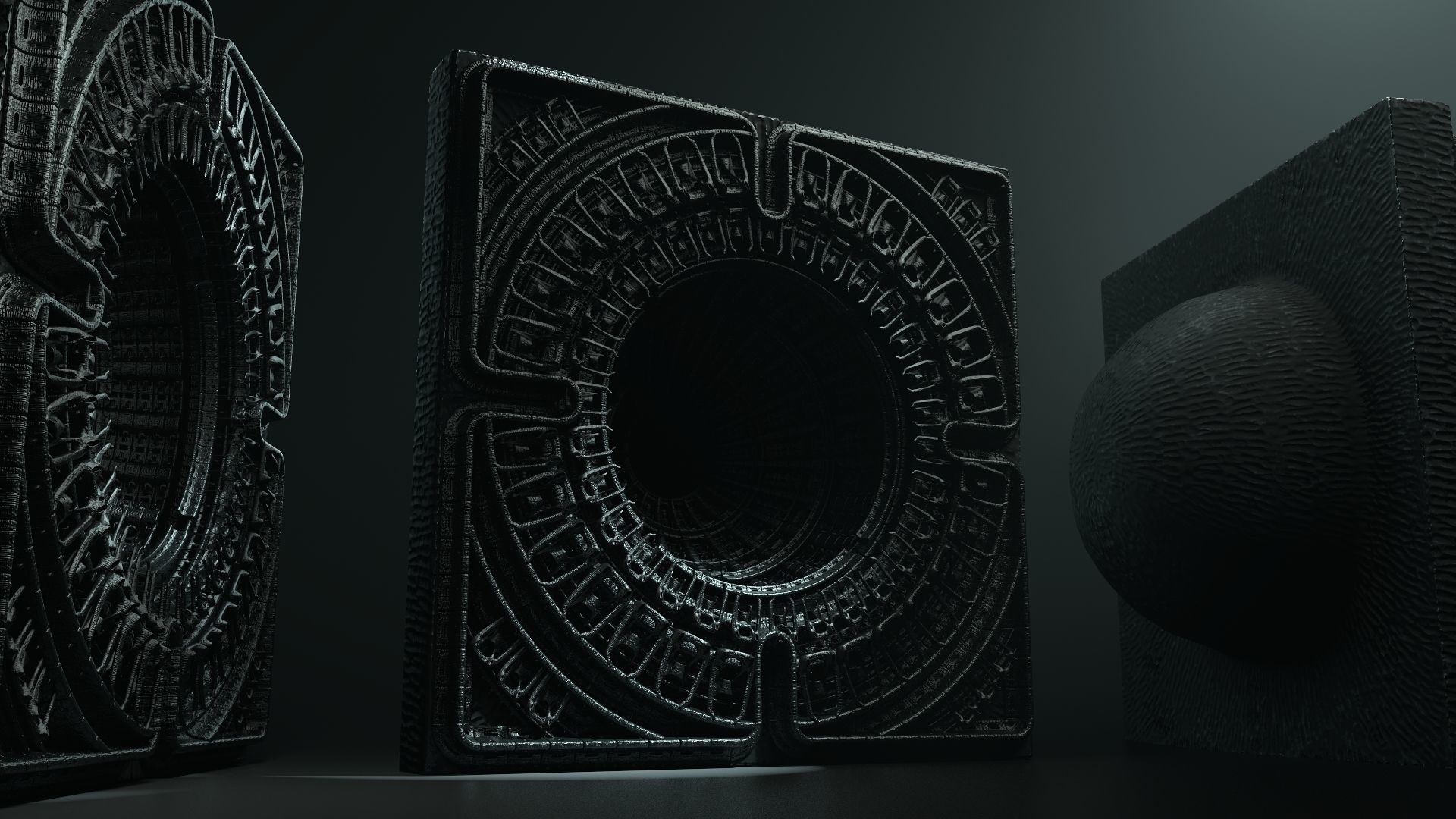 Vintage SciFi Pack VOL 11 Walls Low-poly 3D model_2