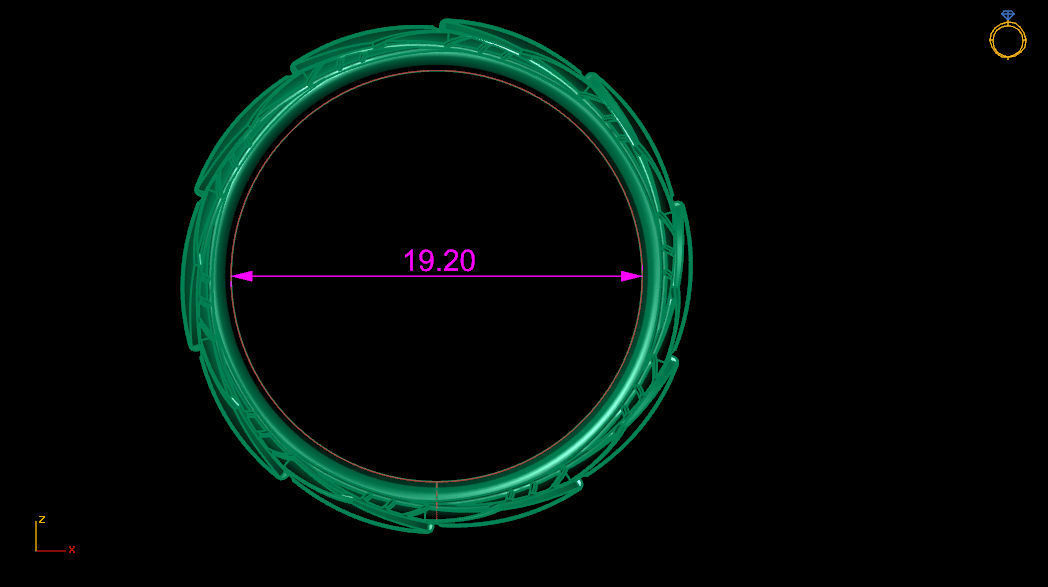 David Yurman ring 3D print model_1