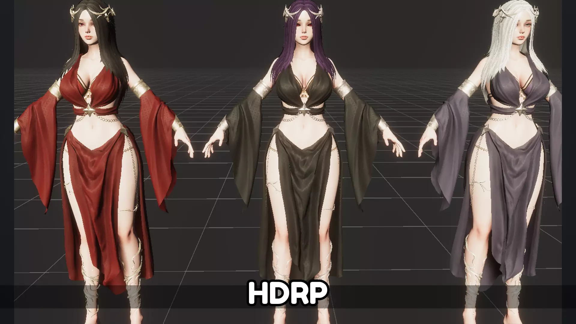 High Priestess Low-poly 3D model_18